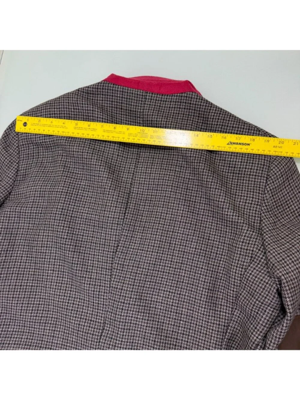 Tommy Hilfiger Blazer Sport Coat Jacket 46L Unstructured Elow Patch Houndstooth